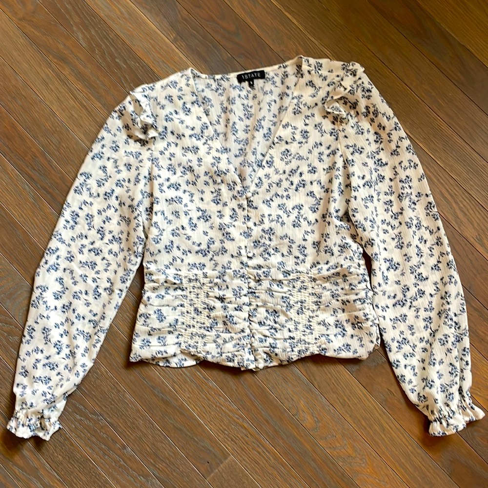 Pretty ruffled floral blouse